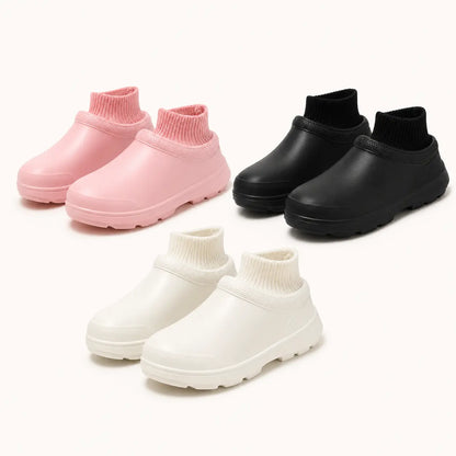 SmileyClox™ Fleece-Lined Slip-On Clogs