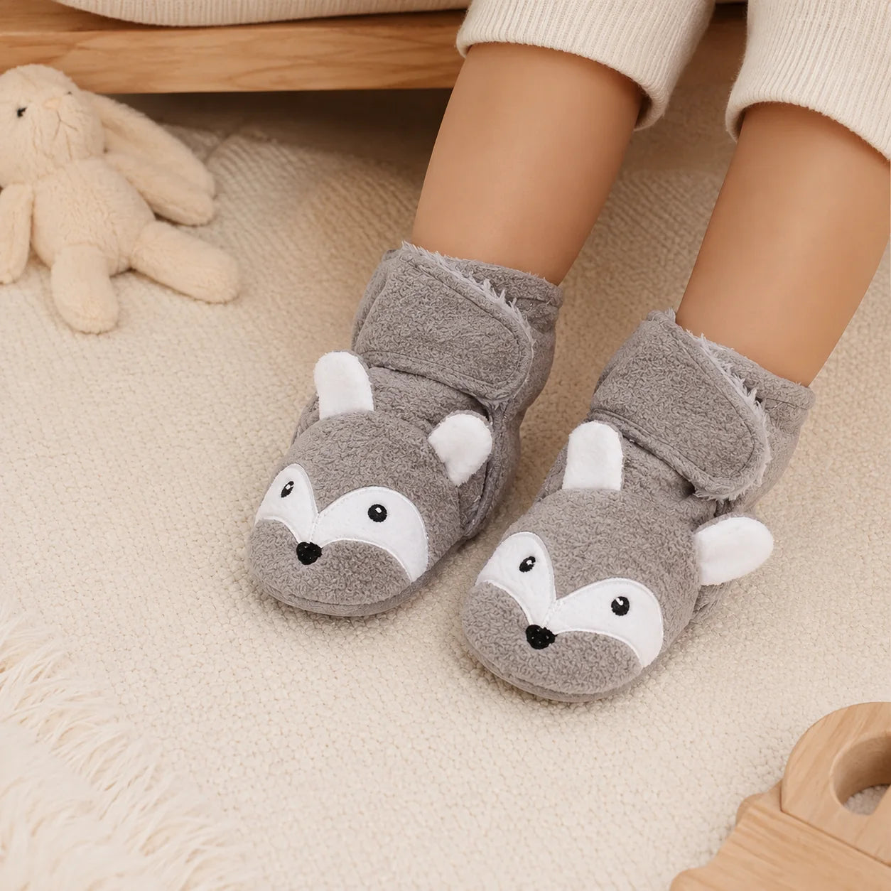Baby Fox Non-Slip Bootie Socks