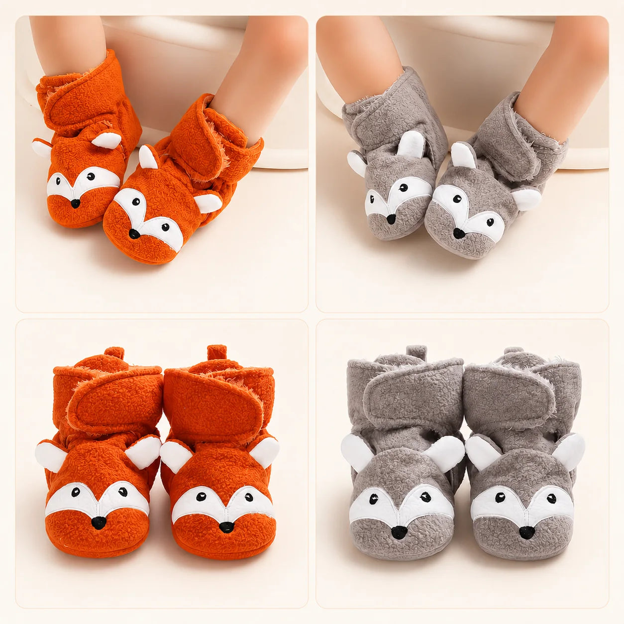 Baby Fox Non-Slip Bootie Socks