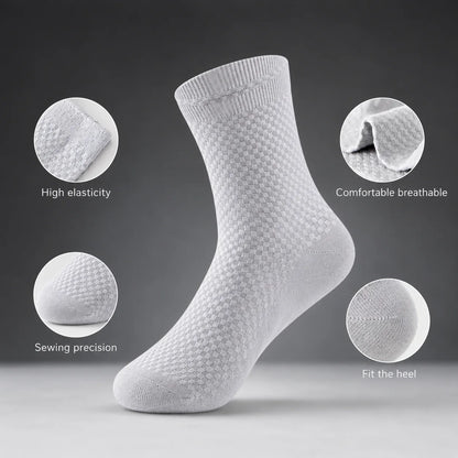 5 Pack Men’s Bamboo Fibre Crew Socks