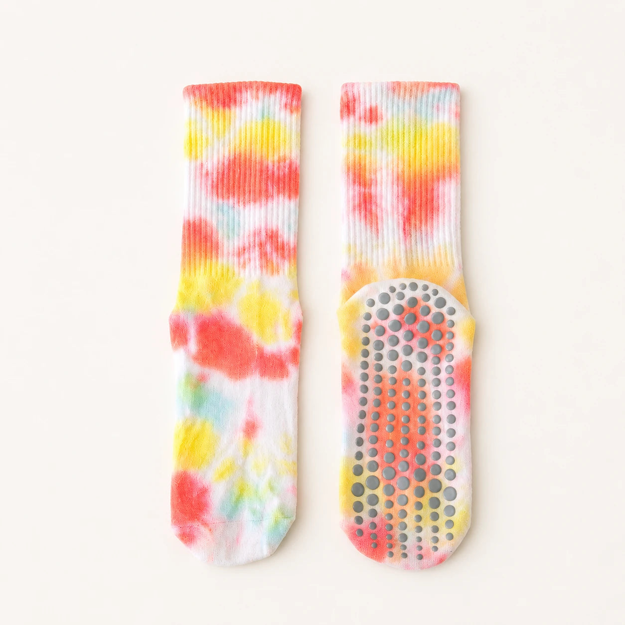 Pastel Tie-Dye Crew Grip Socks