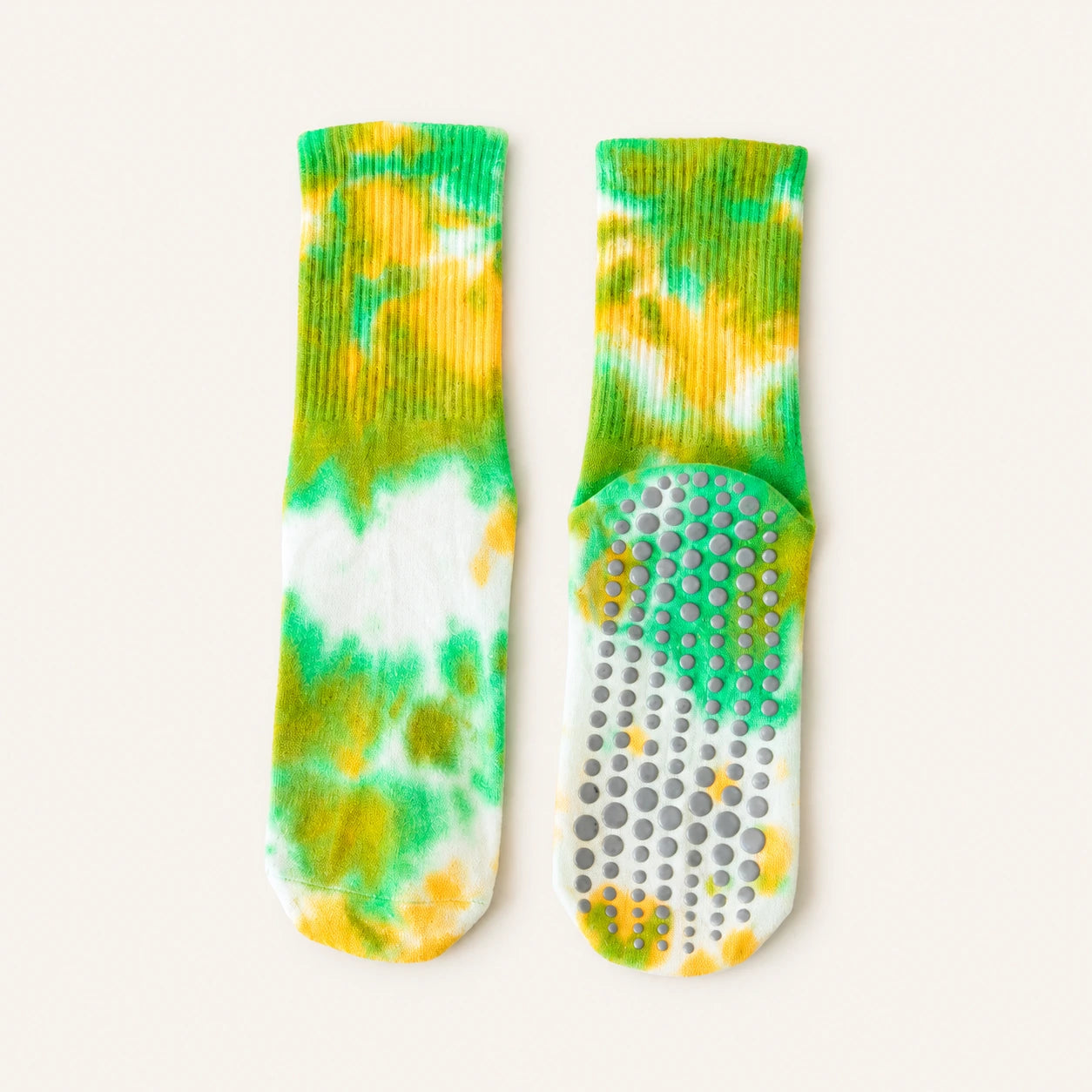 Pastel Tie-Dye Crew Grip Socks