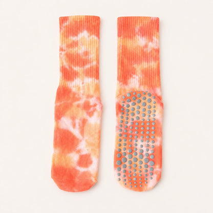 Pastel Tie-Dye Crew Grip Socks