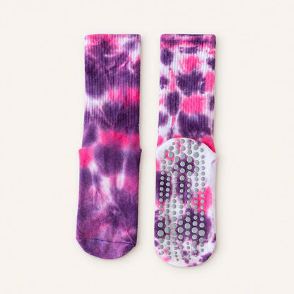 Pastel Tie-Dye Crew Grip Socks